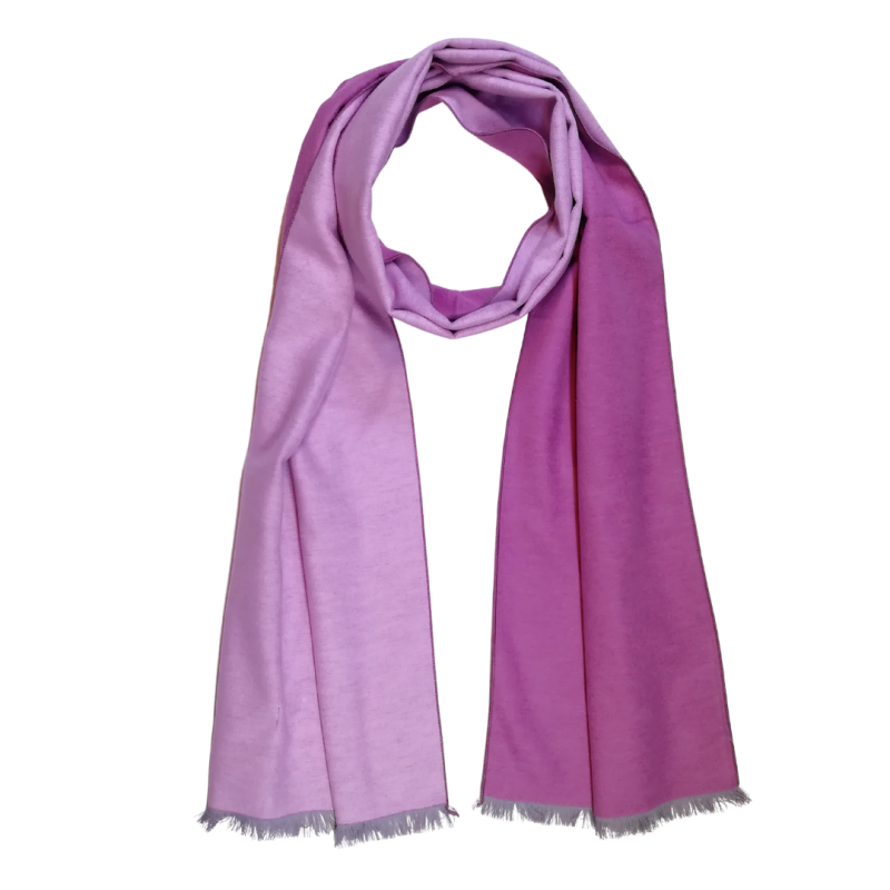 Scarf Shawl 100% Silk Flannel Lila Pink